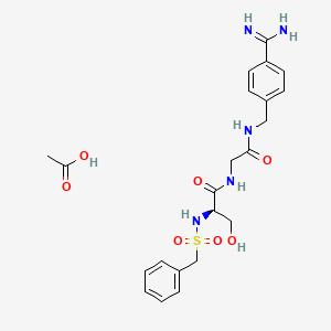 AMIDINOBENZYL BENZYLSULFONYL D-SERYL GLYCINAMIDE ACETATE 분자 구조