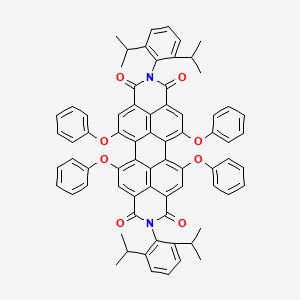 BIS-DIISOPROPYLPHENYL TETRAPHENOXYPERYLENE TETRACARBOXDIIMIDE 분자 구조