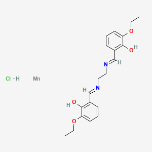 BIS(ETHOXYSALICYLIDENE)ETHYLENEDIAMINE MANGANESE ACETATE 분자 구조