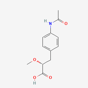 ACETAMIDOPHENYL METHOXYPROPIONIC ACID 분자 구조
