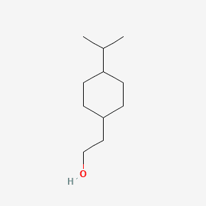 Cyclohexaneethanol, 4-(1-methylethyl)- 분자 구조