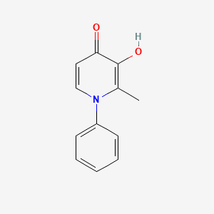 HYDROXY METHYLPHENYLPYRIDINONE 분자 구조