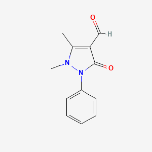 2,3-DIMETHYL-4-FORMYL-1-PHENYL-5-PYRAZOLONE 분자 구조