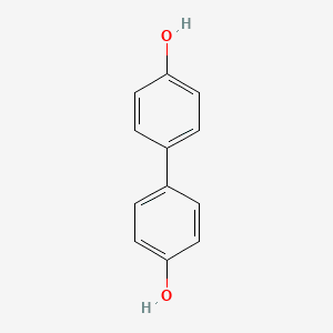 [1,1'-Biphenyl]-4,4'-diol 분자 구조
