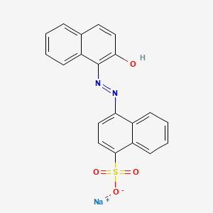 1-Naphthalenesulfonic acid, 4-[(2-hydroxy-1-naphthalenyl)azo]-, monosodium salt 분자 구조