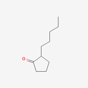 Cyclopentanone, 2-pentyl- 분자 구조