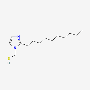 DECYL MERCAPTOMETHYLIMIDAZOLE 분자 구조