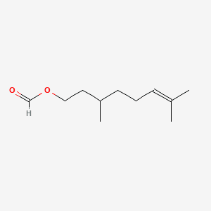 6-Octen-1-ol, 3,7-dimethyl-, formate 분자 구조