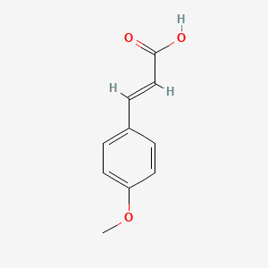 2-Propenoic acid, 3-(4-methoxyphenyl)-, (E)- 분자 구조