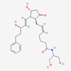 DIHYDROXYPROPYL DIDEHYDROLATANOPROSTAMIDE 분자 구조