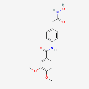 DIMETHOXYBENZAMIDO PHENYLHYDROXYLACETAMIDE 분자 구조