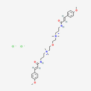 DI-METHOXYCINNAMIDOPROPYL ETHYLDIMONIUM CHLORIDE ETHER 분자 구조