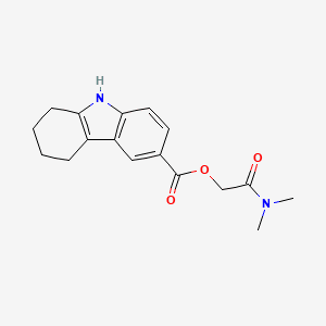 DIMETHYLAMIDOMETHYL TETRAHYDROCARBAZOLECARBOXYLATE 분자 구조