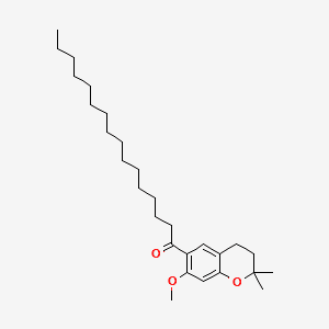 DIMETHYLMETHOXY CHROMANYL PALMITATE 분자 구조