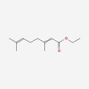 2,6-Octadienoic acid, 3,7-dimethyl-, ethyl ester 분자 구조
