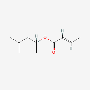 2-Butenoic acid, 1,3-dimethylbutyl ester 분자 구조