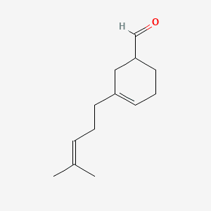 3-Cyclohexene-1-carboxaldehyde, 3-(4-methyl-3-pentenyl)- 분자 구조