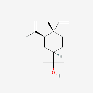 Cyclohexanemethanol, 4-ethenyl-.alpha.,.alpha.,4-trimethyl-3-(1-methylethenyl)-, [1R-(1.alpha.,3.alpha.,4.beta.)]- 분자 구조