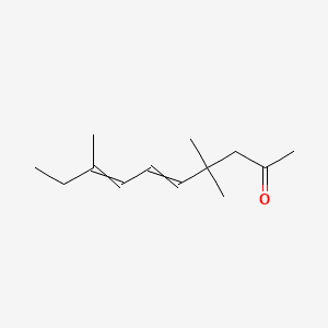 5,7-Decadien-2-one, 4,4,8-trimethyl- 분자 구조