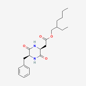 ETHYLHEXYL BENZYLDIOXOPIPERAZYL ACETATE 분자 구조