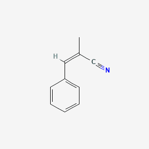 2-Propenenitrile, 2-methyl-3-phenyl- 분자 구조