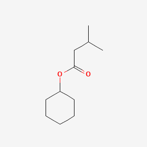 Butanoic acid, 3-methyl-, cyclohexyl ester 분자 구조