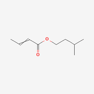 2-Butenoic acid, 3-methylbutyl ester 분자 구조
