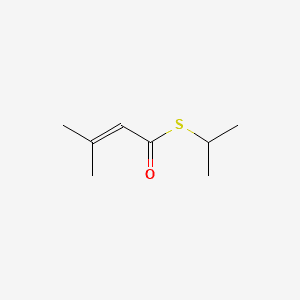 Crotonic acid, 3-methylthio-, S-isopropyl ester 분자 구조
