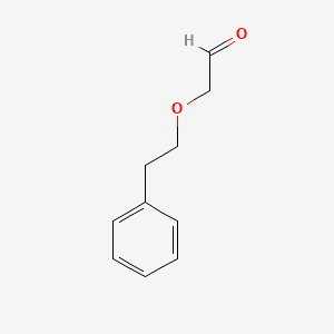 Acetaldehyde, (2-phenylethoxy)- 분자 구조