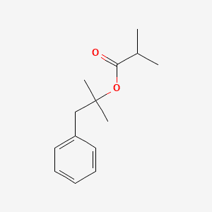 Propanoic acid, 2-methyl-, 1,1-dimethyl-2-phenylethyl ester 분자 구조