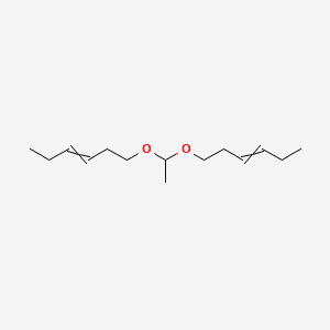 3-Hexene, 1,1'-[ethylidenebis(oxy)]bis-, (Z,Z)- 분자 구조