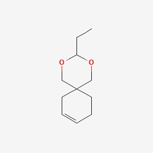 2,4-Dioxaspiro[5.5]undec-8-ene, 3-ethyl- 분자 구조