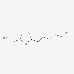 1,3-Dioxolane-4-methanol, 2-hexyl- 분자 구조