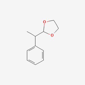 1,3-Dioxolane, 2-(1-phenylethyl)- 분자 구조