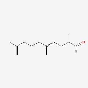 4,9-Decadienal, 2,5,9-trimethyl- 분자 구조