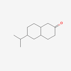 2(1H)-Naphthalenone, octahydro-6-(1-methylethyl)- 분자 구조