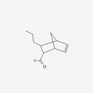 Bicyclo[2.2.1]hept-5-ene-2-carboxaldehyde, 3-propyl- 분자 구조