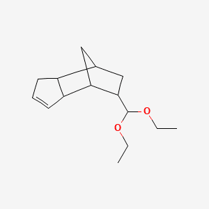 4,7-Methano-1H-indene, 5-(diethoxymethyl)-3a,4,5,6,7,7a-hexahydro- 분자 구조