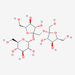 .alpha.-D-Glucopyranoside, O-.beta.-D-fructofuranosyl-(2.fwdarw.1)-.beta.-D-fructofuranosyl 분자 구조