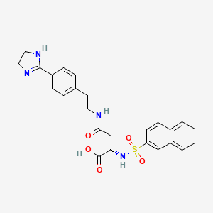 IMIDAZOLYLPHENYLETHYL NAPHTHYLSULFONYL ASPARAGINE 분자 구조