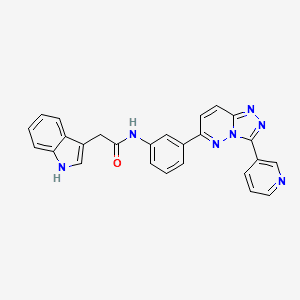 INDOLYL PYRIDINYLTRIAZOLOPYRIDAZINYL ACETANILIDE 분자 구조