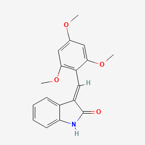 3-(2,4,6-TRIMETHOXYBENZYLIDENE)-INDOLIN-2-ONE 분자 구조