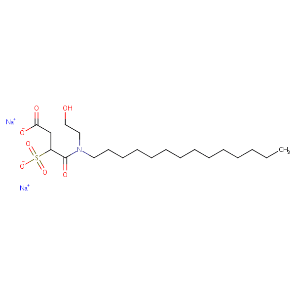 DISODIUM MYRISTAMIDO MEA-SULFOSUCCINATE Molecular structure