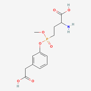 METHYL CARBOXYMETHYLPHENYL AMINOCARBOXYPROPYLPHOSPHONATE 분자 구조