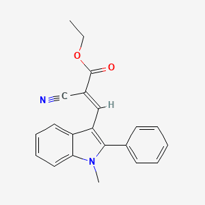 METHYLPHENYLINDOLYL ETHYL CYANOACRYLATE 분자 구조