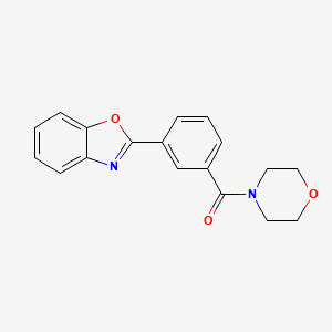 MORPHOLINO OXOPHENYL BENZOXAZOLE 분자 구조