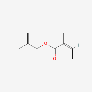 2-Butenoic acid, 2-methyl-, 2-methyl-2-propenyl ester, (Z)- 분자 구조