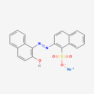 1-Naphthalenesulfonic acid, 2-[(2-hydroxy-1-naphthalenyl)azo]-, monosodium salt 분자 구조