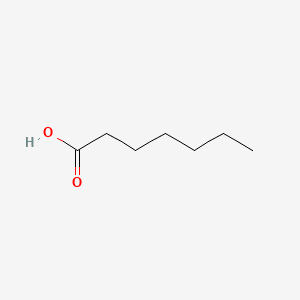 Heptanoic acid 분자 구조