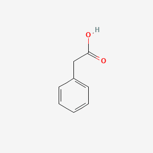 Benzeneacetic acid 분자 구조